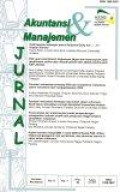 Jurnal akuntansi manajemen Vol.8 No.1 Juni 2013